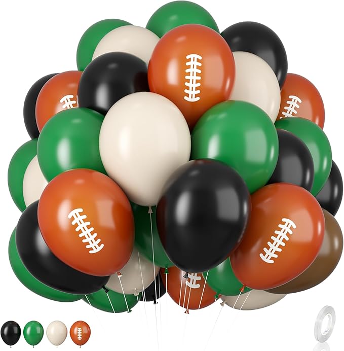 12 Inch Football Printed Party Balloons by BIAPIAN