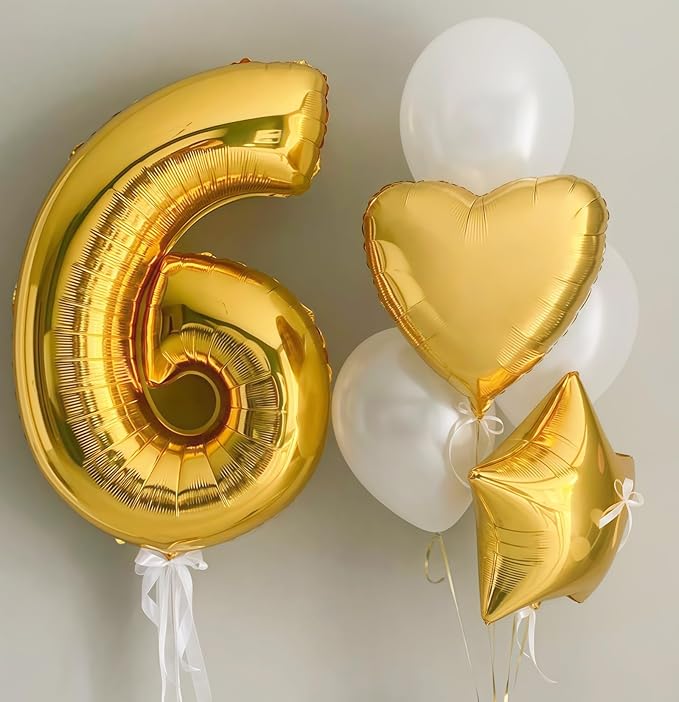 Gold 2 Balloon Number, 40 Inch Number 2 Balloon Large Gold 2 Foil Mylar Helium - Image 3