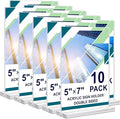 Acrylic Sign Holder 5x7, 10 Pack Clear Double Sided Table Menu Vertical Display by DunGu