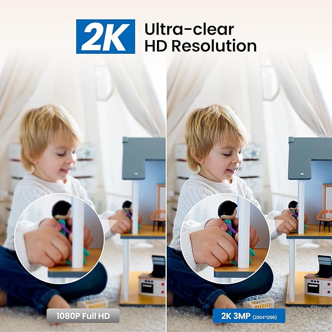 2K Home Security Cameras-2.4Ghz WiFi Indoor Camera - Image 3