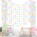 Outus 10 Pieces Colorful Dots Paper Garland Round Glitter Garland Hanging by Outus