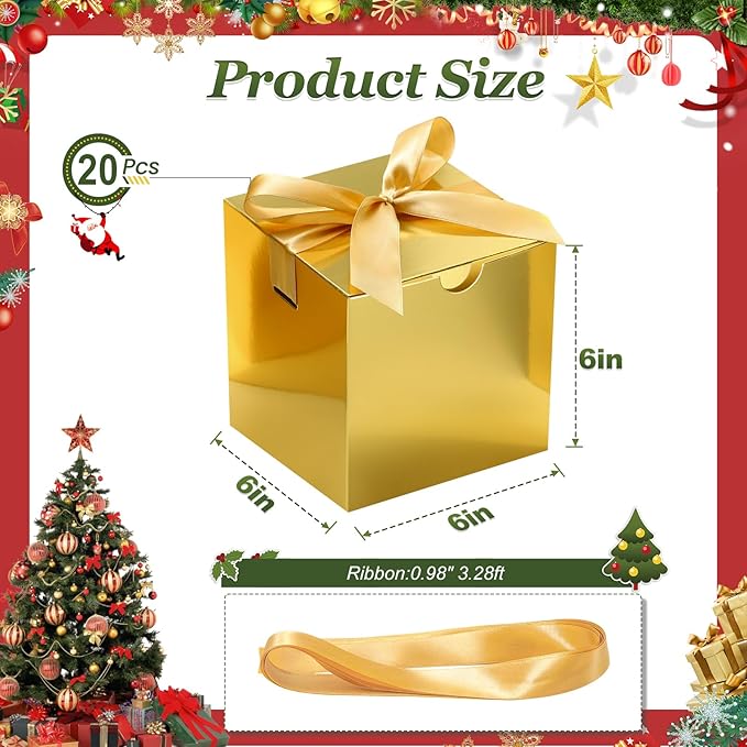 DOYIDE 20 Pack Small Gift Boxes, Christmas Gift Box Crafting, Wedding Party - Image 3