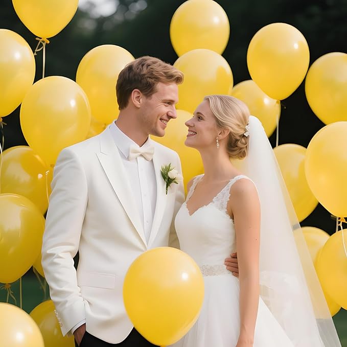 KAWKALSH Yellow Balloon 12 Inch - Image 3