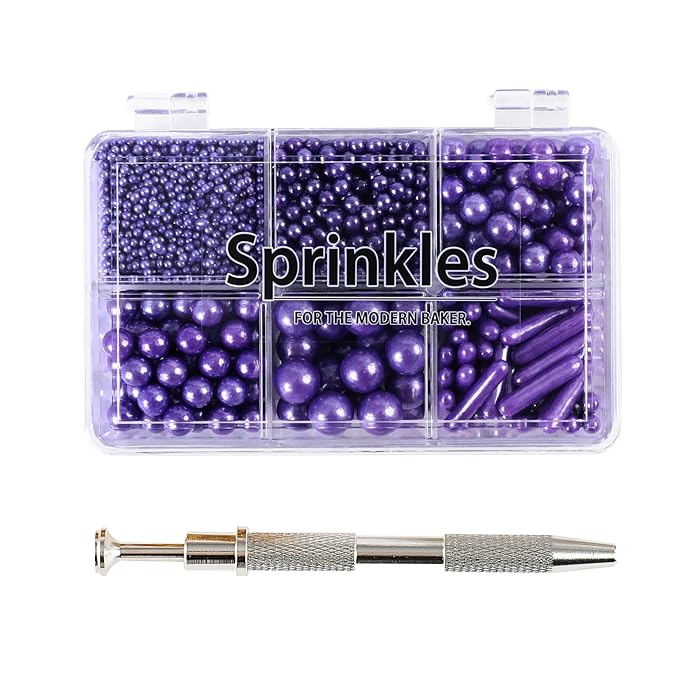 Kasvan Purple Mix Sugar Sprinkles by KASVAN