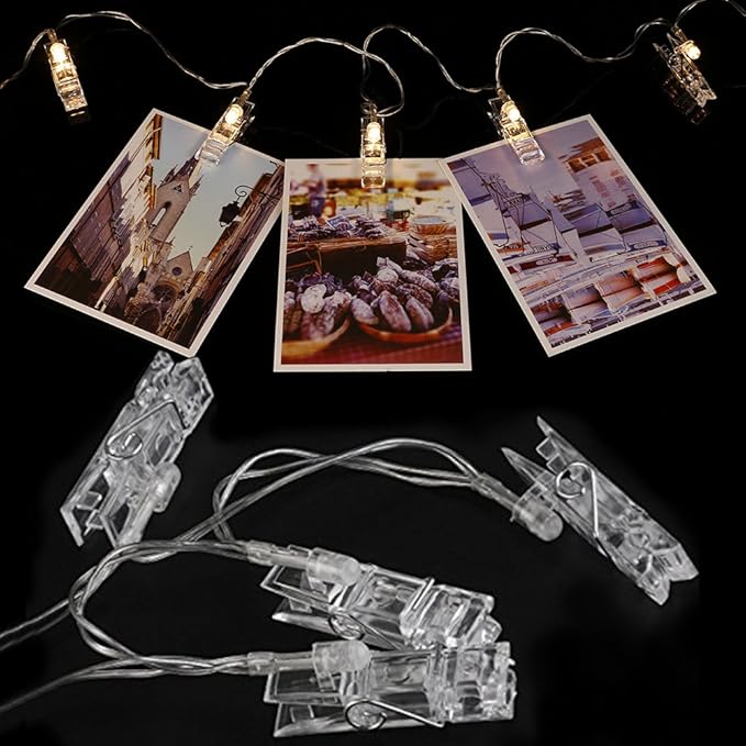 Twinkle Star 10ft 20 Photo Clip String Lights, Fairy Lights Battery Operated - Image 6
