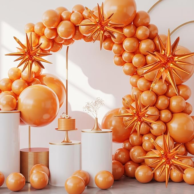 Orange Star Balloons - Image 3