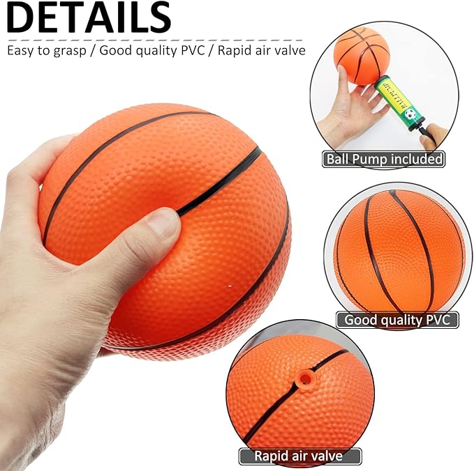 18 Pcs 5" Mini Basketball Set - Image 3