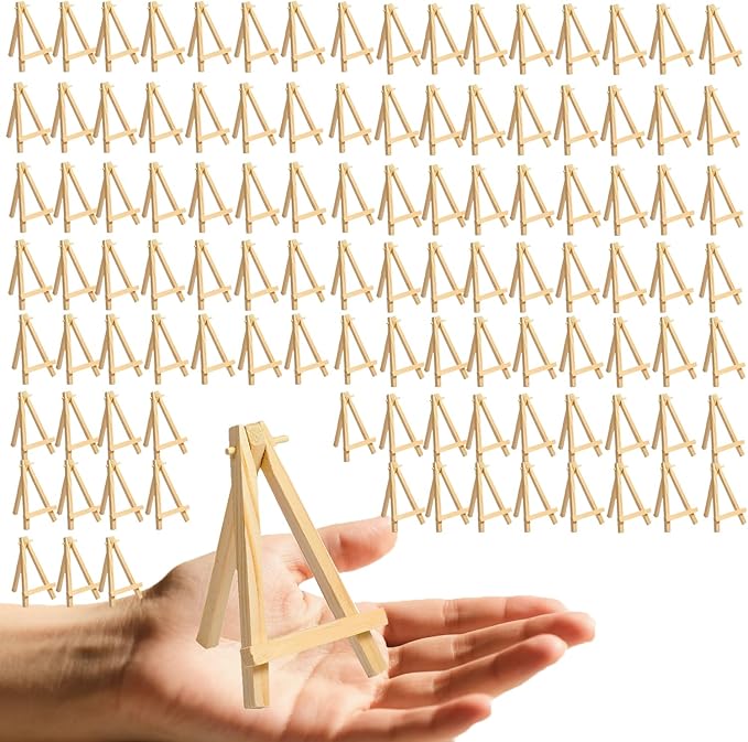 110Pcs Mini Wood Easel Stands by Unknown