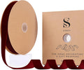 Burgundy Christmas Velvet Ribbon by Unknown