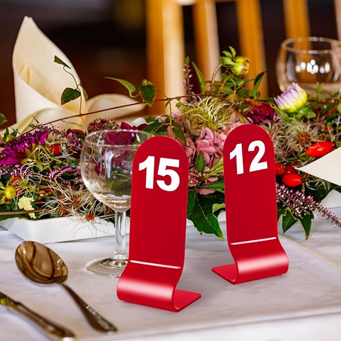 Okllen 1-30 Table Numbers Red, Restaurant Acrylic Order Numbers, Double Sided - Image 7