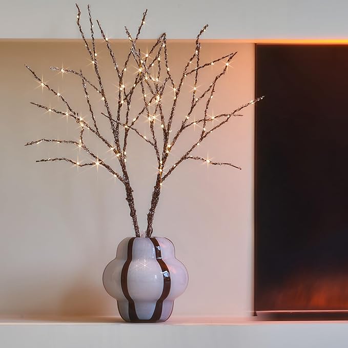 Fudios Lighted Branches with Ice Timer 100 LED 32IN, Artificial Tree Branch - Image 6