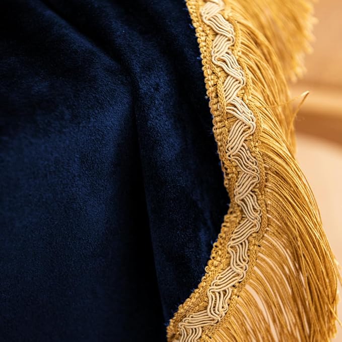 F-CHU Blue Tablecloth Thickset Velvet Tablecloth - Image 4
