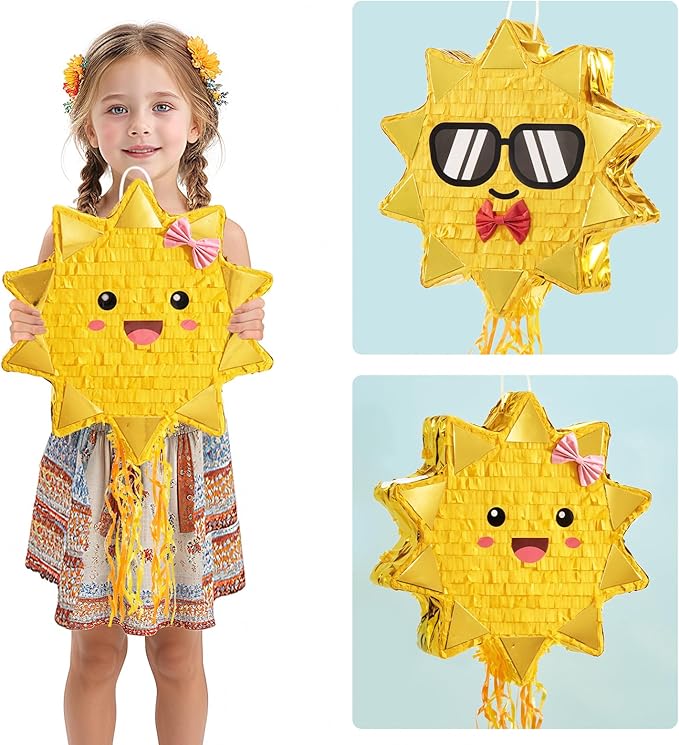WERNNSAI Sun Pinata-Sunshine Party Decorations pull string Sun Pinata - Image 2