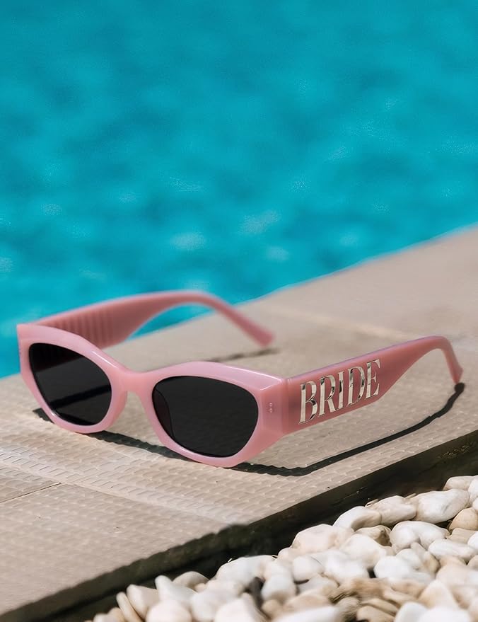 Marble Bride Sunglasses, Bride to be Decorations Glasses, Bachelorette Bach - Image 2