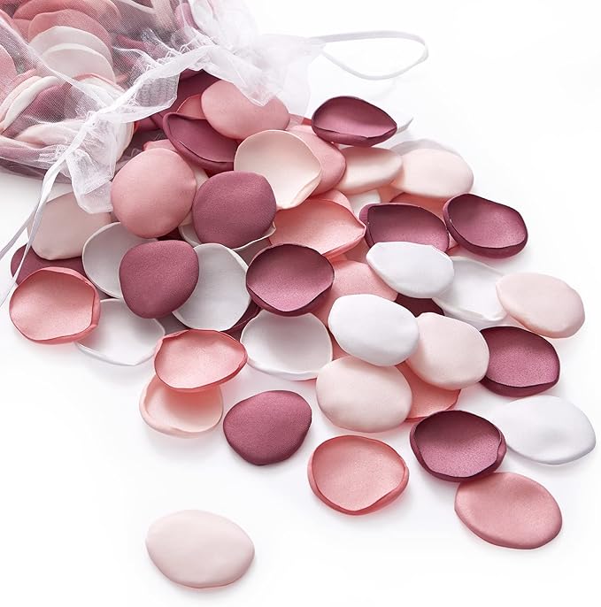 Serwalin 300Pcs Silk Pink Rose Petals Artificial Flower Petals by Serwalin