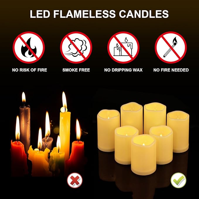 Aignis 7pcs Flameless LED Candles Battery Operated - Image 5