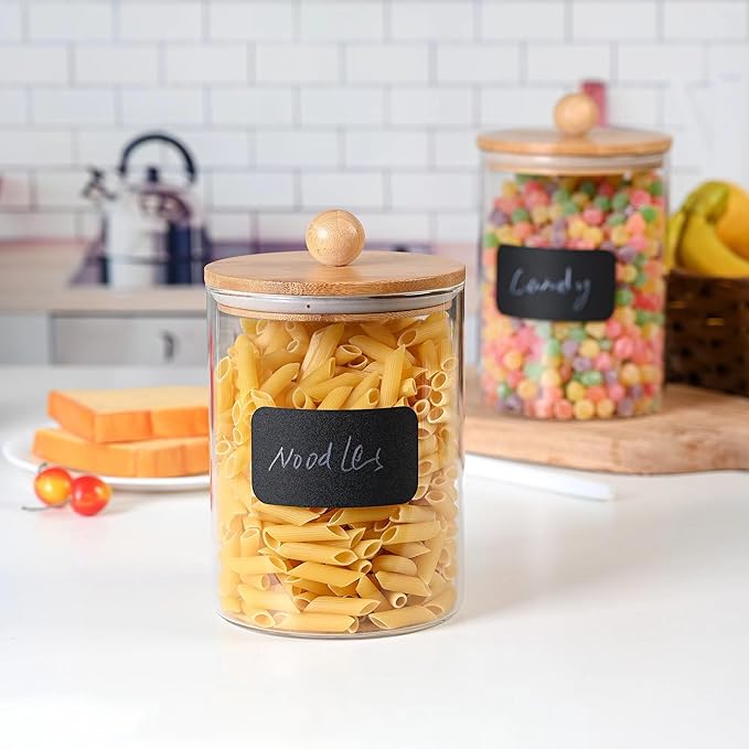 Set of 2 Large Glass Canisters for Kitchen Counter - Image 7