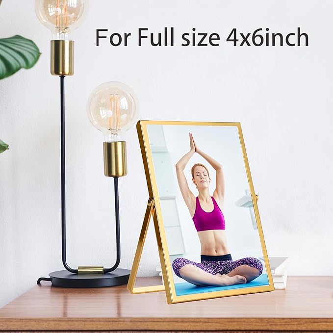 4x6'' Gold Floating Frame Set of 2, - Image 4