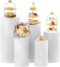 5PC Cylinder Pedestal Stands for Party, Pedestal Display Plinth Pillars for by Sedeke