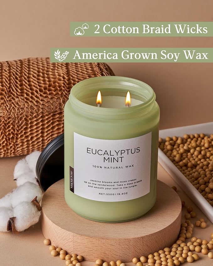 M&SENSE Eucalyptus & Mint Candles - Image 3