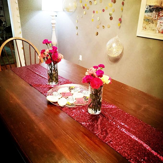 Eternal Beauty Hot Pink Table Runner - Image 4