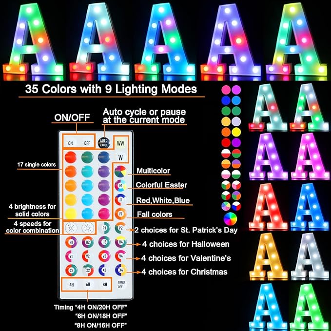 Pooqla Colorful Light Up Letters - Image 2