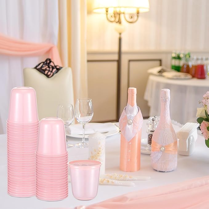 50pcs Disposable Stemless Glasses 12oz Crystal Plastic Wine Glasses Clear - Image 5