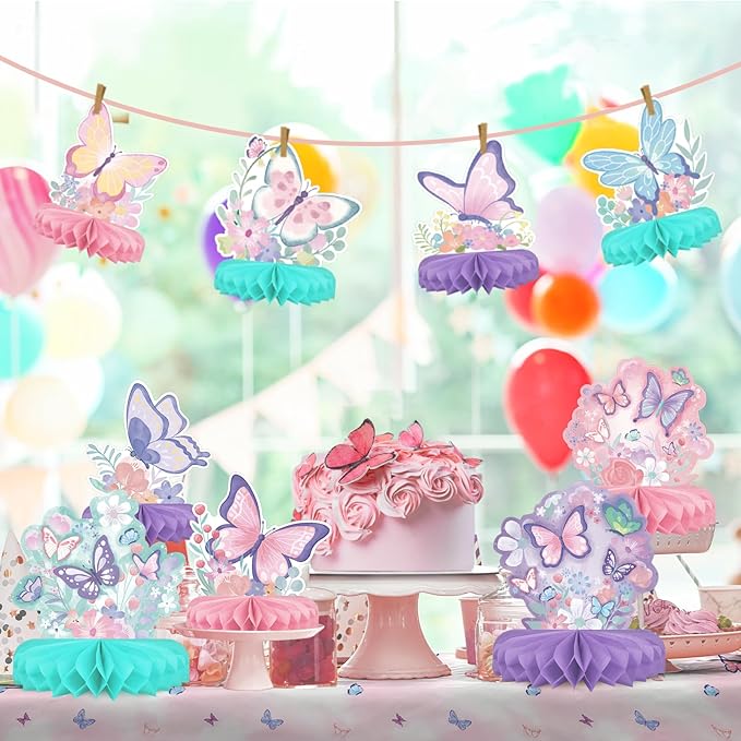 Butterfly Birthday Party Supplies Kit - Image 3