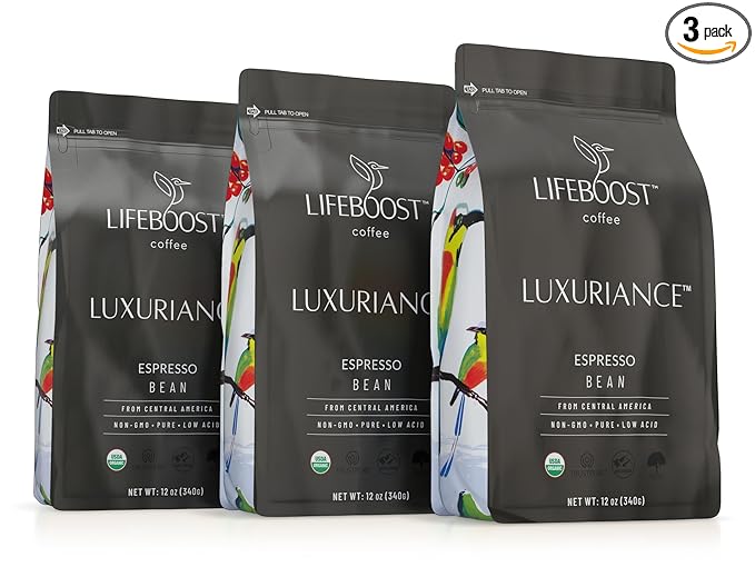 Lifeboost Organic Espresso Beans Whole by LifeboostCoffee