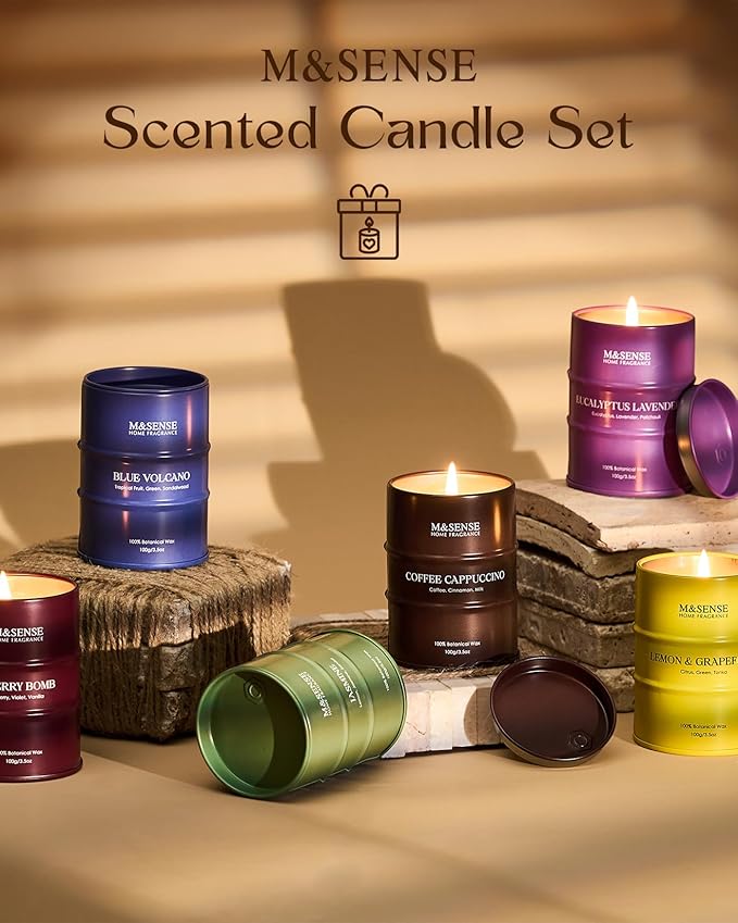 Fall Candle Gift Set | Mini Scented Candles Set|6 Pack Candles - Image 6