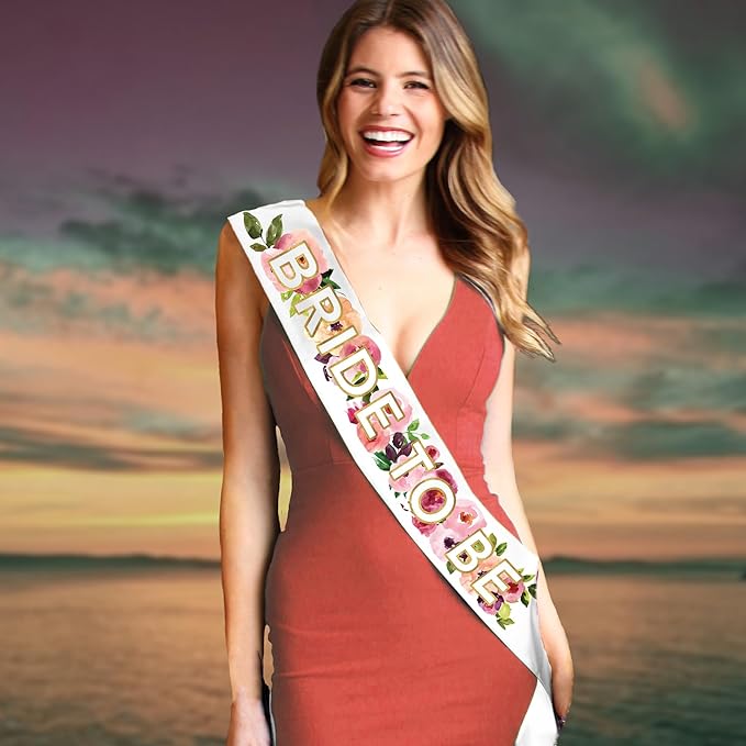 Floral Bride to Be Sash - Image 7