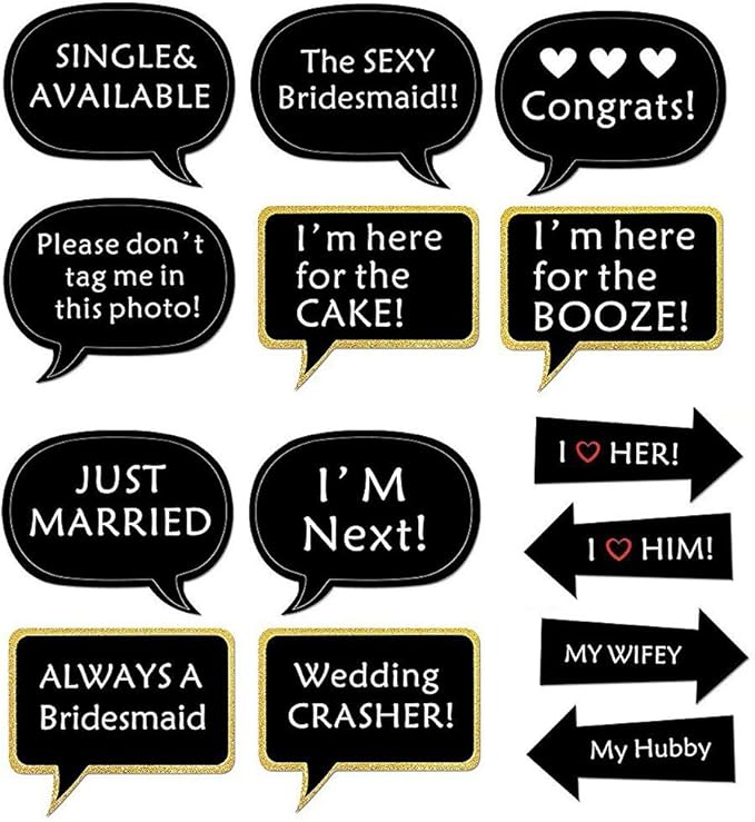 52pcs Wedding Photo Booth Props, Bachelorette Party Photo Booth Prop Kit - Image 2