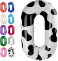 Cow Print 40 Inch 0 Number Balloons, 0 Decorations by Upgesy