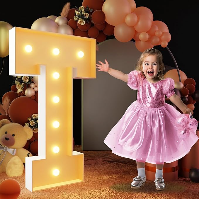 imprsv 3FT Block Marquee Letter T, Light-Up Letters by Letsmakeitimpressive
