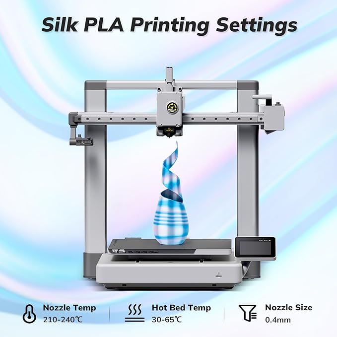AMOLEN Silk PLA 3D Printer Filament Bundle, Shiny Multicolor Rainbow Filament - Image 7