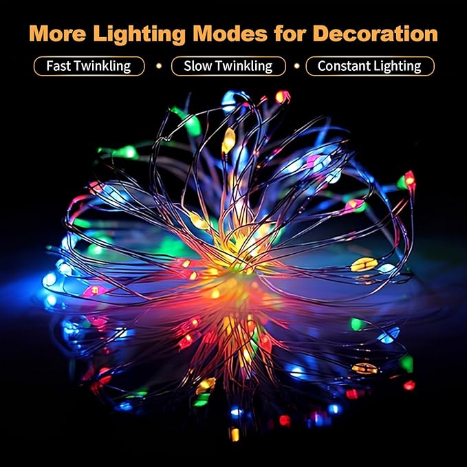 20 Pack Multi-Color LED Fairy Lights Battery Operated, 7FT 20 LED Waterproof - Image 2