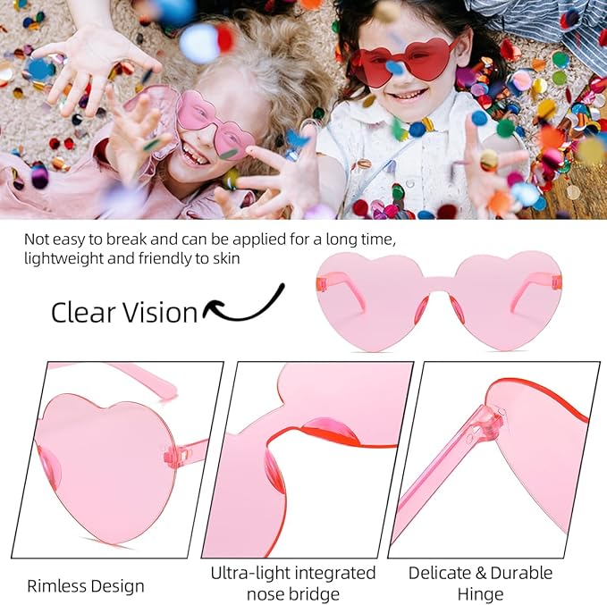 12/20/24 Pairs Heart Sunglasses - Image 4