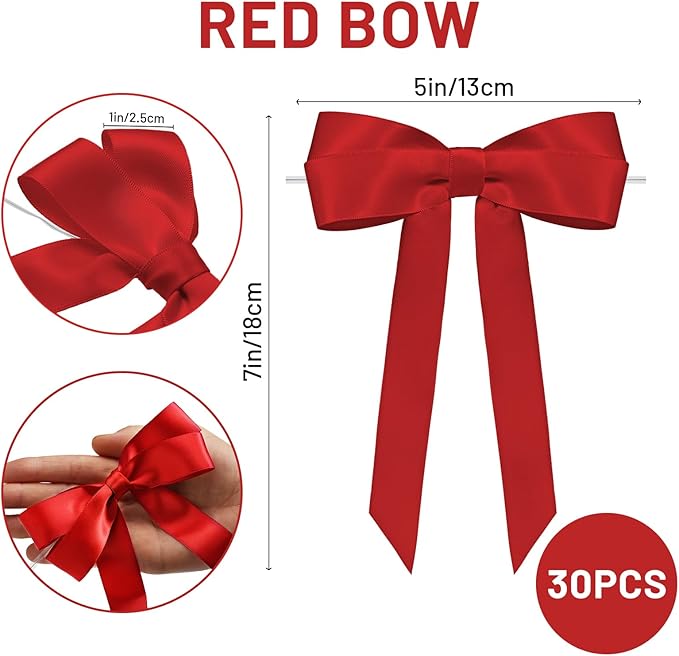 Red Bows for Gift Wrapping - Image 2