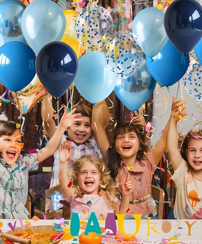 300 Pcs Blue Balloons 12 Inch Different Shades of Blue Party Balloon Set - Image 5