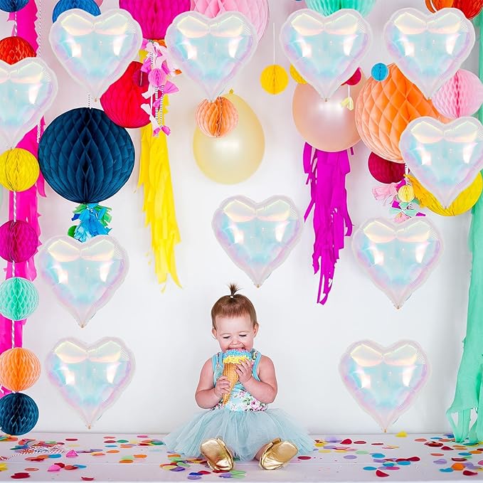 Iridescent Heart Balloons - Image 6