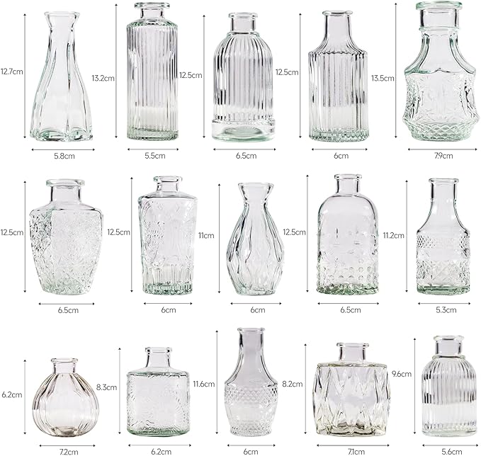 30 Pcs Bud Vase Set, Vases for Centerpieces, Cute Glass Bud Vases in Bulk - Image 5