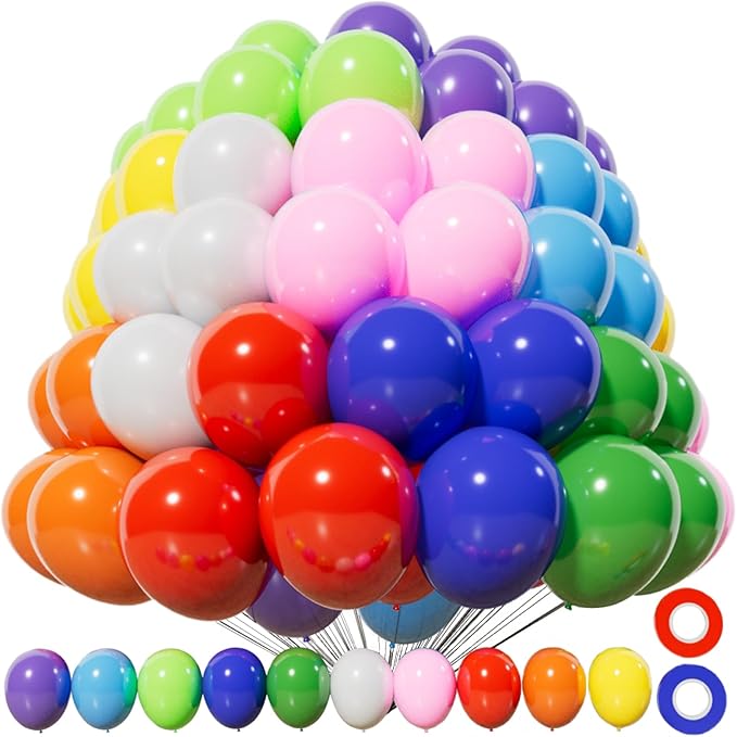 KAWKALSH 200pcs Balloons 5 Inch Assorted Colors, Small Mini Rainbow Latex by %E7%AB%8B%E5%8D%B3%E8%B4%AD%E4%B9%B0