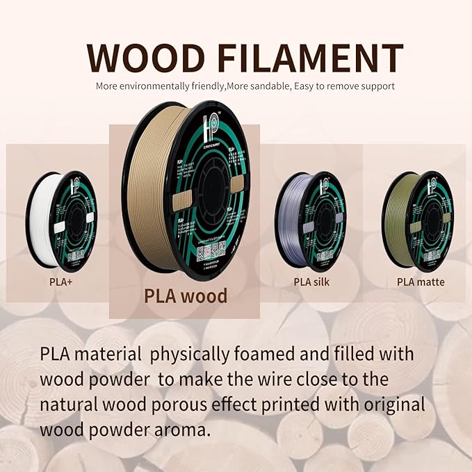 PLA Filament, Wood PLA, 3D Printer Filament, PLA Filament 1.75mm Dimensional - Image 5