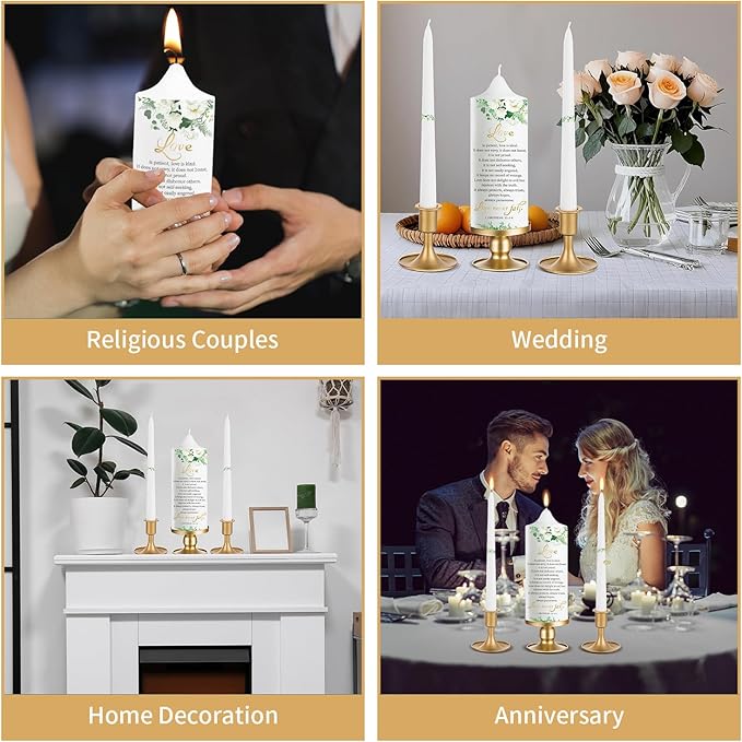 Extrogif Unity Wedding Candles Ceremony Set - Image 5
