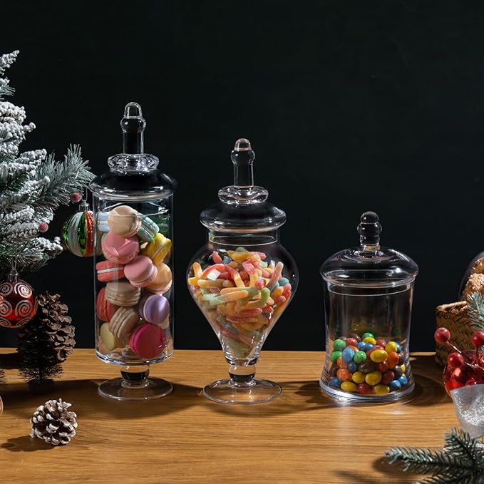 MyGift Clear Glass Apothecary Jars - Image 2