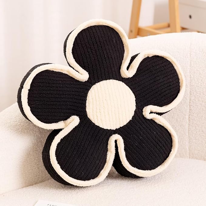 Soft Flower Shaped Floor Cushion, Plush Decorative Throw Pillow, Cute Seating by Kcvvcr