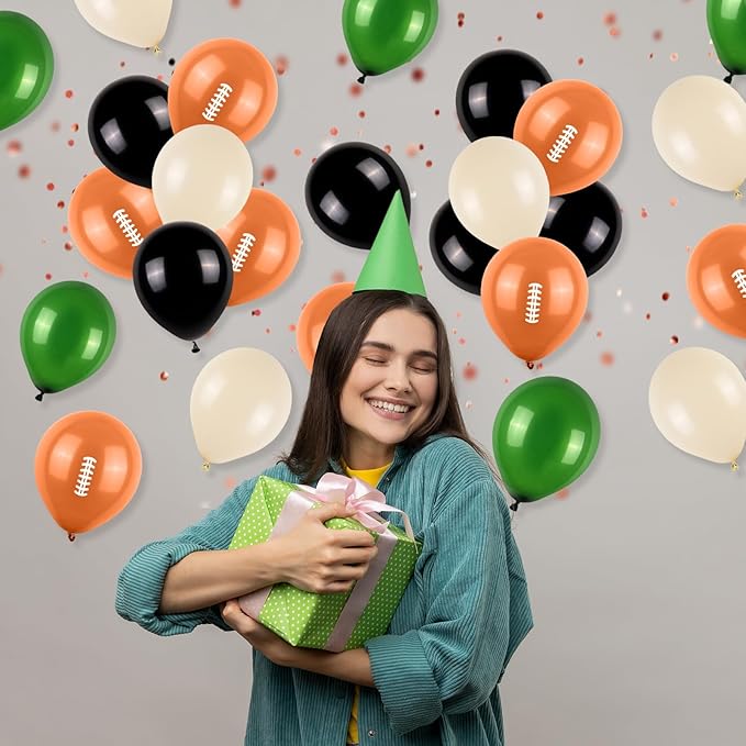 12 Inch Football Printed Party Balloons - Image 5