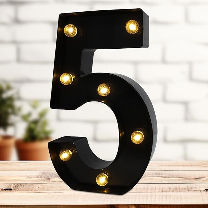 LED Marquee Numbers, 8.58 Inch Led Light Up Numbers by DyingSwan