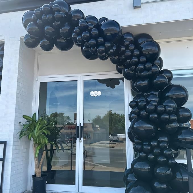 110pcs Black Balloons 12 Inch Black Balloon Arch Kit - Image 6