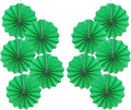 Green Party Decorations, Tennis Party Decorations Party Paper Fans Bulk 8in by BARTHEW